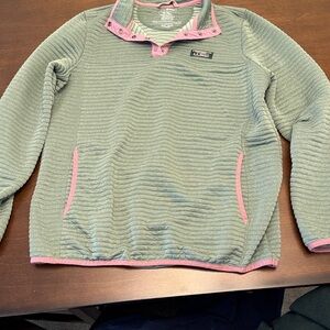 L.L. Bean Green and Pink Sweatshirt